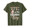 Titi of The Birthday Boy Cow Farm 1St Birthday Boy T-Shirt - Olive Green