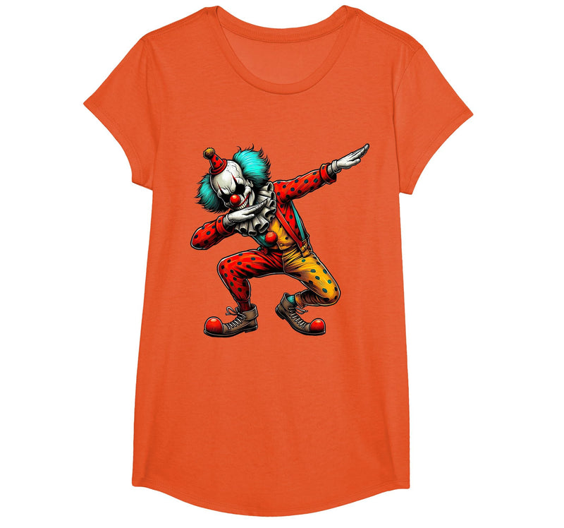 Creepy Halloween Dabbing Dab Dance Dabbing Creepy Clown Scary Halloween Dab Dance T-Shirt - Orange