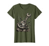 Mademark Monkey Wrench In The Gears Graphic Design T-Shirt - Women - Olive Green