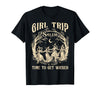 Vitage Girls Trip Salem Halloween Womens Funny Tee Retro Girls Trip Salem 1692 They Missed One Witch Halloween T-Shirt -