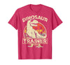 Dinosaur Trainer Halloween Vintage Dinosaur Trainer Halloween Costume Retro Dino Outline T-Shirt - Red Heather