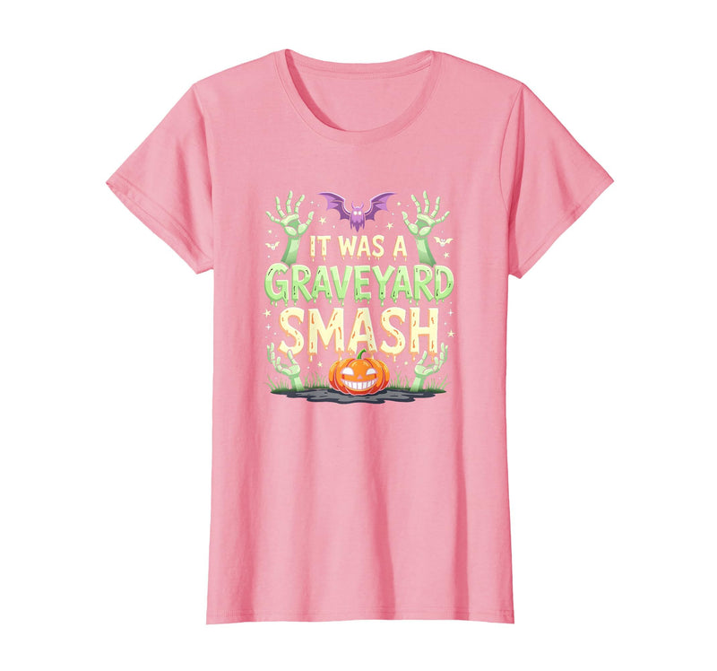 Mademark Halloween - Monsters & Creatures T-Shirt - Pink-monster Mash Graveyard Smash