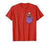 Halloween Shirts Skeleton Costume Men Women Kids Skeleton Pocket Halloween Costume Funny Skull Character T-Shirt - Red