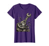 Mademark Monkey Wrench In The Gears Graphic Design T-Shirt - Women - Purple