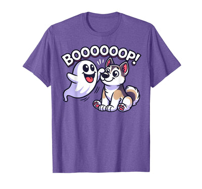 Funny Halloween Husky Boop Funny Halloween Ghost Husky Dog Boop Silly Puppy Humor T-Shirt