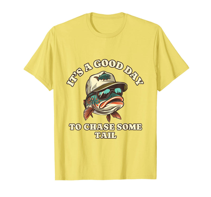 Funny Outdoor Anglers & Fisherman Designs Catch Fish and Laugh Hard with This Fishing Pun T-Shirt - Lemon Yellow