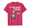Halloween Shirts For Women Men Kids Boys Girls Its Halloween Yes My Birthday Skeleton Costume Men Women Kid T-Shirt - Red