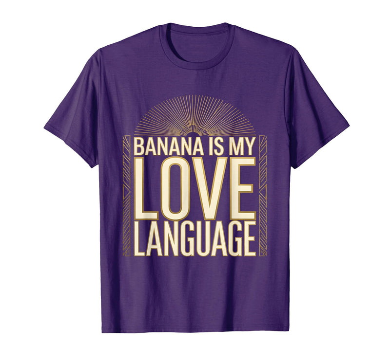 Mademark Banana Is My Love Language Monkey Design T-Shirt - Men - Purple