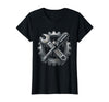 Mademark Grease Monkey Wrench and Screwdriver Crossed T-Shirt - Women - Black