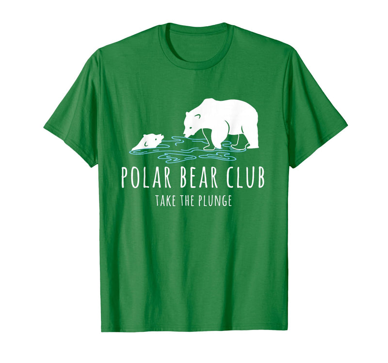 Global Warming Awareness Arctic Winter Ice Polar Bear Club Take The Plunge Ice Bear T-Shirt - Kelly Green