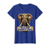 Mademark Wild and Wrinkly Vibes Elephant Graphic Design T-Shirt - Women - Royal Blue