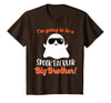 Halloween Pregnancy Announcements by HotW Big Brother Pregnancy Announcement Ghost Funny Boy Halloween T-Shirt - Brown