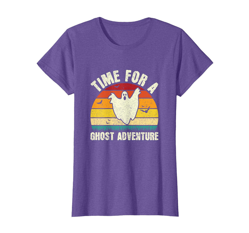 Funny Ghost Hunting Halloween Women Men Funny Ghost Hunting Scary Halloween Ghost Hunter T-Shirt - Purple Heather