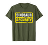 Halloween Dinosaur Security Costume RTees Halloween Adult Costume Dinosaur Security Dad Mom T-Shirt - Olive Green