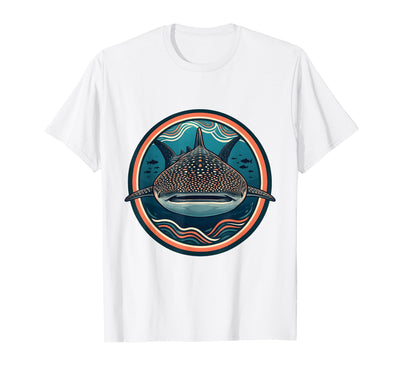 Whale Shark Sunlit Ocean Surface Illustration T-Shirt