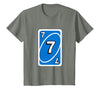 UNO Halloween Blue 7" Card T-Shirt - Olive Heather
