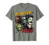 Monster Lover Halloween Season Women Men Kids Horror Scary Monster Lover Vampire Frankenstein Halloween T-Shirt - Olive
