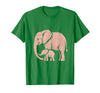Mademark Mama Elephant Trunk Wrapped Around Baby T-Shirt - Men - Kelly Green