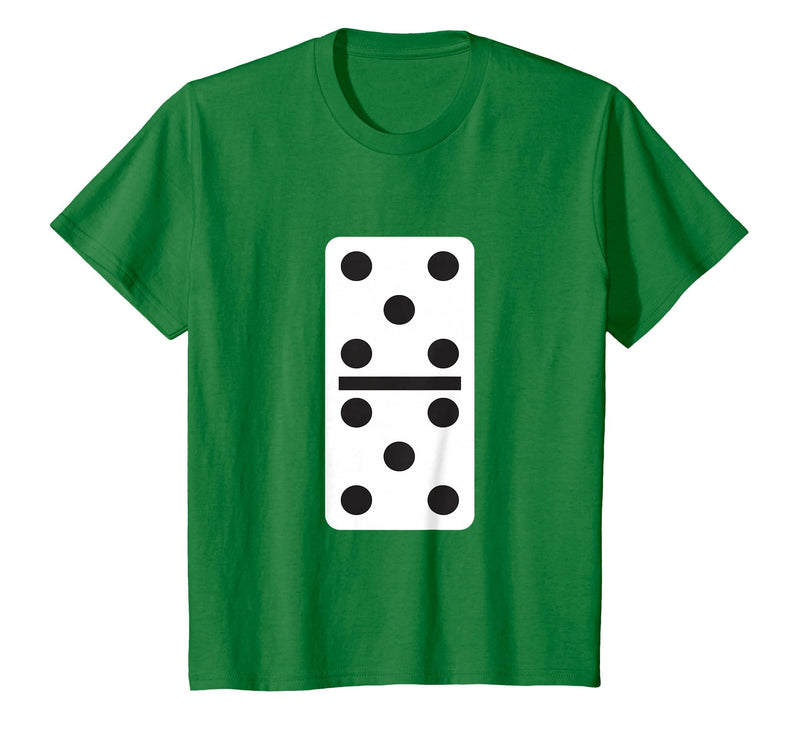 Fun and Easy Halloween Costume T-Shirts - Dominoes Double Five Dominoes Halloween Costume 5 Domino Game T-Shirt - Kelly Green