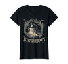 Witch Black Cat Halloween Witches Crochet Womens Stitch Craft Salem Witch Halloween Cat Witch Girls Trip T-Shirt - Black