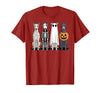 Funny Retro Italian Greyhound Dog Halloween Witch Spooky Ghost Italian Greyhound Pumpkin Halloween Skeleton T-Shirt -