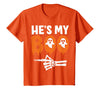 He's My Boo Matching Halloween Pajama Couples Funny T-Shirt - Orange