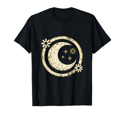 Mademark Floral Horns Halloween Braided Witch Illustration T-Shirt