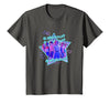 Stranger Things Starcourt Mall Vintage Neon Group Portrait T-Shirt - Asphalt Grey