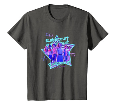 Stranger Things Starcourt Mall Vintage Neon Group Portrait T-Shirt