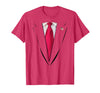 USA Trump Suit T-shirt Easy Halloween Costume USA President Trump Suit Easy Halloween Costume T-Shirt - Red Heather