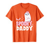 Spooky Family Cute Pink White Ghost Boo Halloween Spooky Daddy Family Cute Pink White Ghost Boo Halloween T-Shirt - Orange