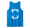 Pop Cult Tees Halloween Horror Wolf Dog Vampire Monster Teeth Costume Tank Top - Sapphire Blue