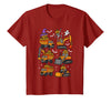 Halloween Tees for Women Men Kids Construction Trucks Excavator Spooky Halloween Toddler Kids T-Shirt - Cranberry Red