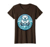 Mademark Polar Bear Lone Ice Floe Arctic Drift Design T-Shirt - Brown