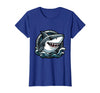 Mademark Kids Shark Ocean Waves Graphic Tee T-Shirt - Royal Blue