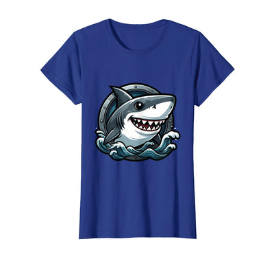 Kids Shark Ocean Waves Graphic Tee T-Shirt