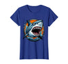 Mademark 3rd Grade Shark Lunging Jaws Graphic Tee T-Shirt - Royal Blue