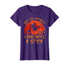 Why Yes I Can Drive A Stick Halloween Costume Yes Actually I Can Drive A Stick Witch Halloween Costume T-Shirt - Purple