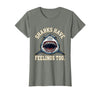 Mademark Sharks Have Feelings Too Funny Ocean Design T-Shirt - Olive Heather