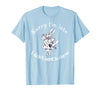 Sorry I'm Late, I Didn't Want to Come White Rabbit Watch T-Shirt in Baby Blue