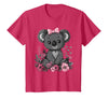 We Love Koalas - Kids Apparel Co. Koala Kawaii Koala Bear Pink Bow Flowers Girls Kids T-Shirt - Red Heather