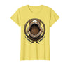 Mademark Shark Jaw Bones Mounted on Wooden Wall Art T-Shirt - Lemon Yellow