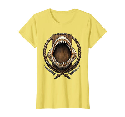 Shark Jaw Bones Mounted on Wooden Wall Art T-Shirt