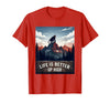 Mademark Life Is Better Up High Monkey Design T-Shirt - Men - Red