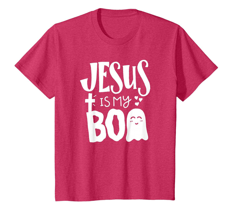 Jesus is My Boo - Funny Christian Halloween Quote Humor T-Shirt - Red Heather
