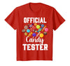 Candy Tester Sweets Lover Gifts & Apparel Official Candy Tester Halloween Costume Boys Girls Kids T-Shirt - Red