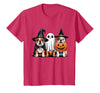 English Bulldog Halloween Funny Dog Lover Pumpkin Witch T-Shirt - Red Heather