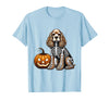 Spooky Cocker Spaniel Skeleton Costumes Halloween Cocker Spaniel Skeleton Jack O Lantern Funny Dog Halloween T-Shirt - Baby