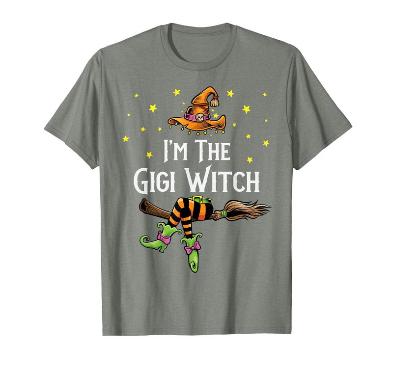 Matching Witch Halloween Costumes by Foxio Im the Gigi Witch Halloween Matching Group Costume T-Shirt - Olive Heather