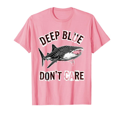 Deep Blue Don't Care Whale Shark Design T-Shirt